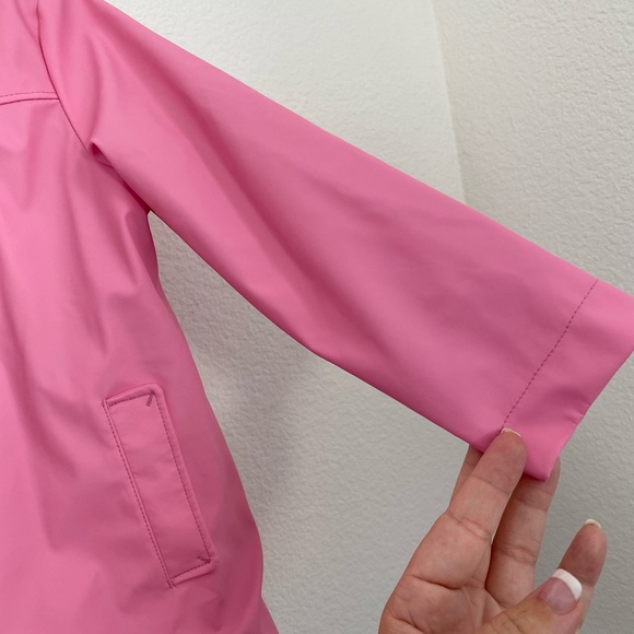 SOLD     Baby Gap • Pink Floral Jersey Lined Hooded Rain Coat - Picture 8 of 16